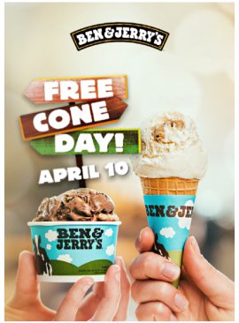 Ben & Jerry's Free Cone Day 2018